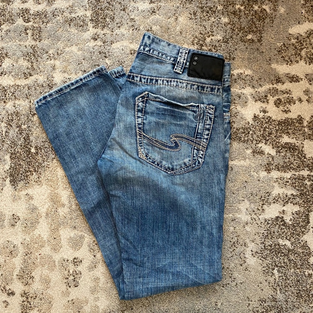 Men’s Silver Jeans.